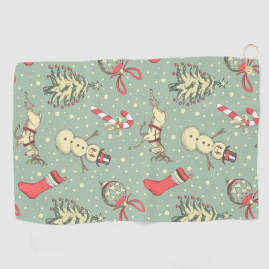  kerstdagen golfhanddoek (Horizontaal)