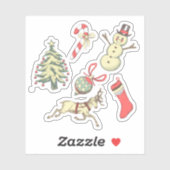  kerstdagen sticker (Vel)