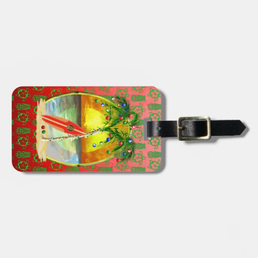 Kerstdagzonsondergang Bagagelabel (Voorkant horizontaal)