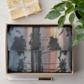 Kerstdagzonsondergang Tissuepapier (Geschenk)