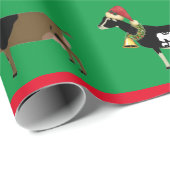 Kerstdairy Goat Herd Cadeaupapier (Rol Hoek)