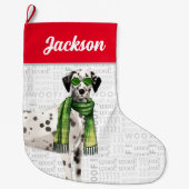 KerstDalmatiaan met de naam Dog Grote Kerstsok (Voorkant)