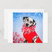 Kerstdalmatiër Feestdagenkaart (Voorkant / Achterkant)