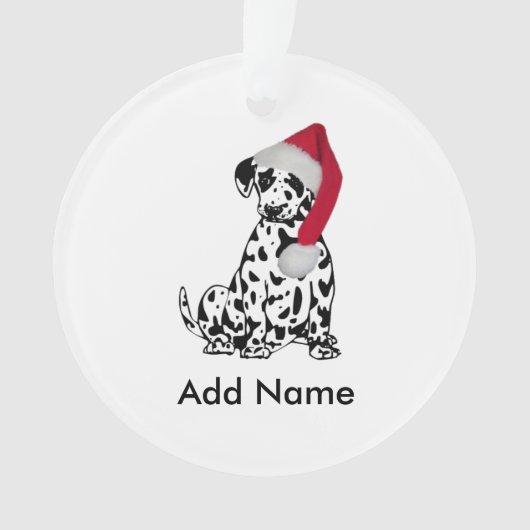 kerstDalmatiër gepersonaliseerd Ornament (voorkant)