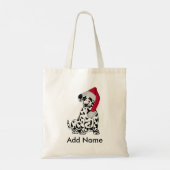 kerstDalmatiër gepersonaliseerd Tote Bag (Achterkant)