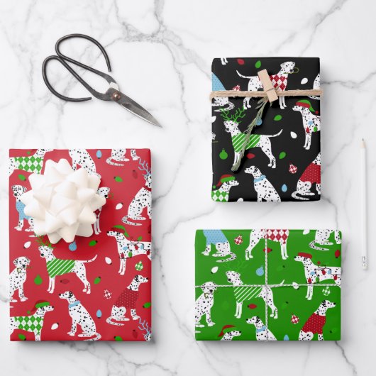 Kerstdalmatiër Inpakpapier Vel (Voorkant)