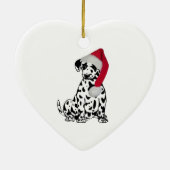 Kerstdalmatiër Keramisch Ornament (Achterkant)
