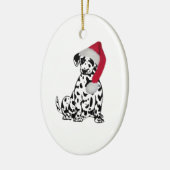 Kerstdalmatiër Keramisch Ornament (Links)