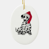 Kerstdalmatiër Keramisch Ornament (Achterkant)