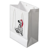 Kerstdalmatiër Medium Cadeauzakje (Voorkant Gekanteld)