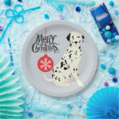 Kerstdalmatiër Papieren Bordje (Feest)
