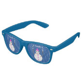 Kerstdame Juggling Snowball Funny Retro Zonnebril (Gekanteld)