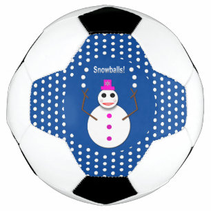 Kerstdame Juggling Snowball Funny Voetbal