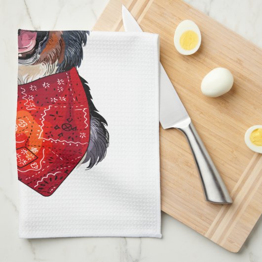 Kerstdanese mountain Dog Bath Towel Theedoek (Quarter Fold)