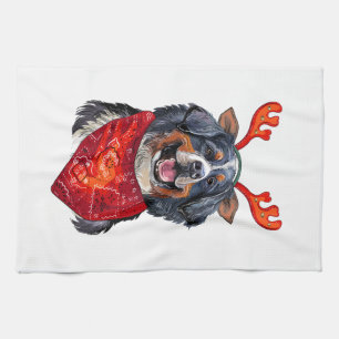 Kerstdanese mountain Dog Bath Towel Theedoek