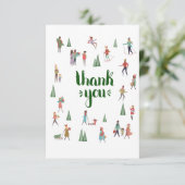 Kerstdank Bedankkaart (Staand voorkant)