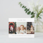 Kerstdank, foto-briefkaart briefkaart (Staand voorkant)