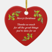 Kerstdank Keramisch Ornament (Voorkant)