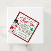 Kerstdank: Label met cadeaus (In situ)