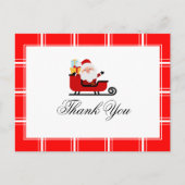 Kerstdank: Santa Red Briefkaart (Voorkant)