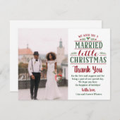 Kerstdankkaart voor gehuwden bedankkaart (Voorkant / Achterkant)
