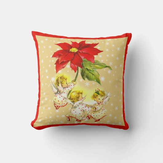 Kerstdansen Baby Angels Kussen (Voorkant)