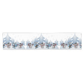 Kerstdansen in de sneeuw korte tafelloper (Horizontaal)