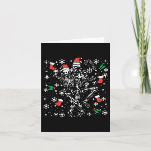 Kerstdansen Skeletten Funny Xmas Botten Gothic Kaart
