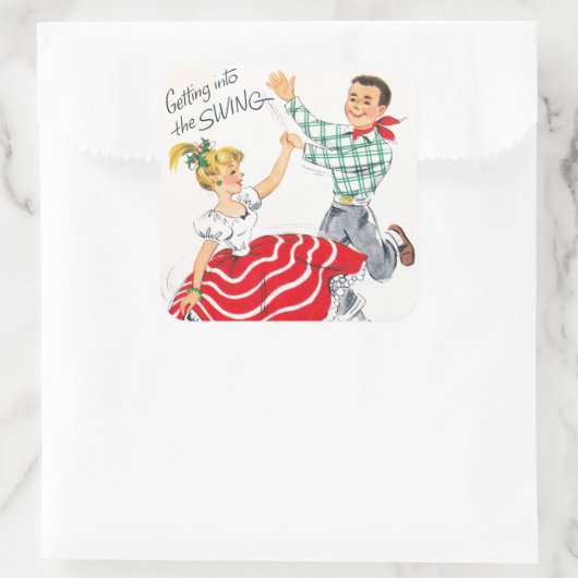  kerstdansfeest sticker (Tas)