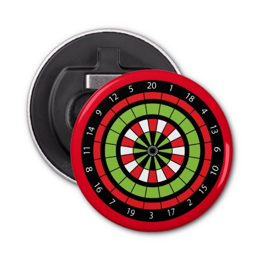 kerstdartboard button flesopener (Voorkant)