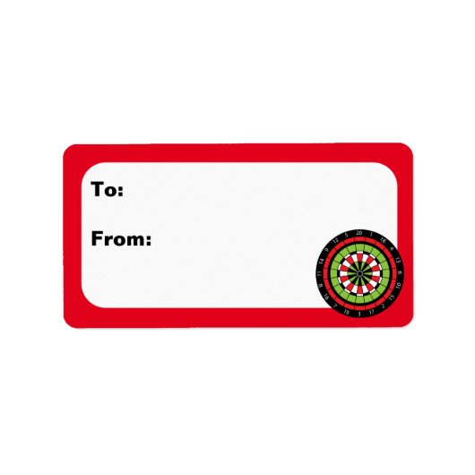 kerstdartboard etiket (Voorkant)
