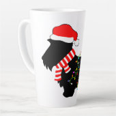 kerstdasje met licht latte mok (Linkerhoek)