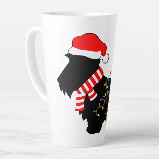 kerstdasje met licht latte mok (Linkerhoek)