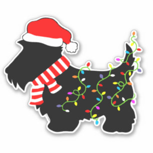 kerstdasje met licht sticker