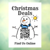 Kerstdeals Online met QR-code Raamsticker (Vel 3)