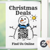 Kerstdeals Online met QR-code Raamsticker (Huis)