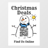 Kerstdeals Online met QR-code Raamsticker (Vel)