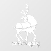 Kerstdecal Holiday Reindeer Window Clings Raamsticker (Vel)
