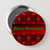 Kerstdeco in Retrostijl Ronde Button 4,0 Cm (Voorkant /achterkant)