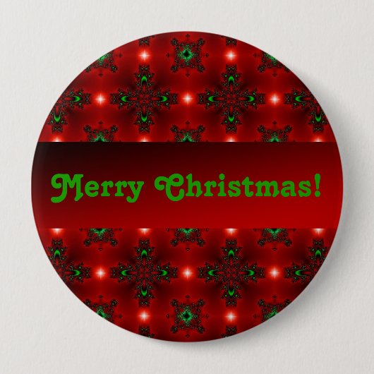 Kerstdeco in Retrostijl Ronde Button 4,0 Cm (Voorkant)