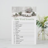 kerstdecor Baby word scramble game (Staand voorkant)