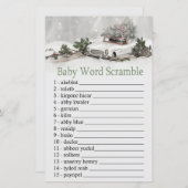 kerstdecor Baby word scramble game (Voorkant / Achterkant)
