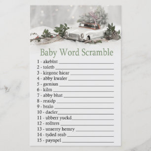 kerstdecor Baby word scramble game