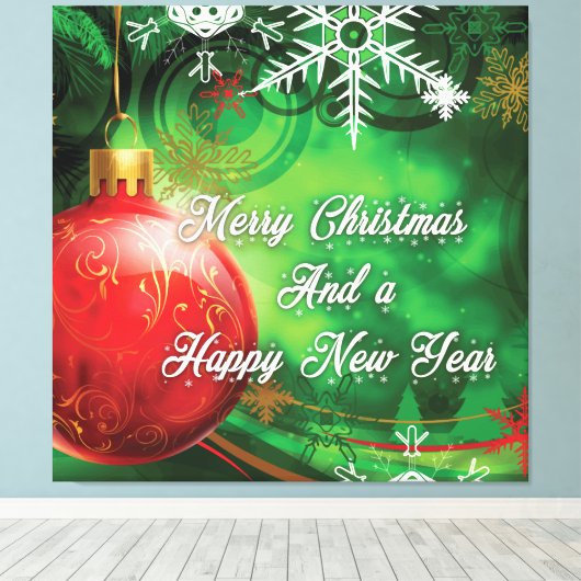 kerstdecor canvas afdruk (Insitu (Houten vloer))