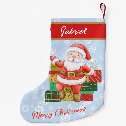 Kerstdecor Dancing Santa Claus Classic Kleine Kerstsok (Achterkant)