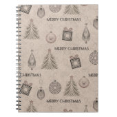 Kerstdecor, Kerstmis, , retro, papier Notitieboek (Voorkant)