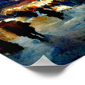 Kerstdecor Waterverf Art Winter Holiday Gift Poster (Hoek)