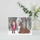 kerstdecoratie feestdagenkaart (Staand voorkant)