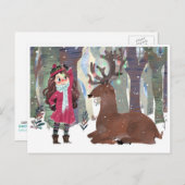 kerstdecoratie feestdagenkaart (Voorkant / Achterkant)