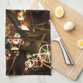 Kerstdecoratie in de openlucht theedoek (Quarter Fold)